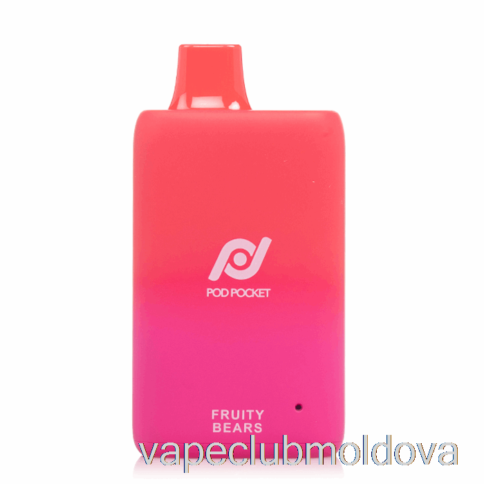 Vape Mod Pod Pocket 7500 0% Zero Nicotină De Unică Folosință Urși Fructiferi